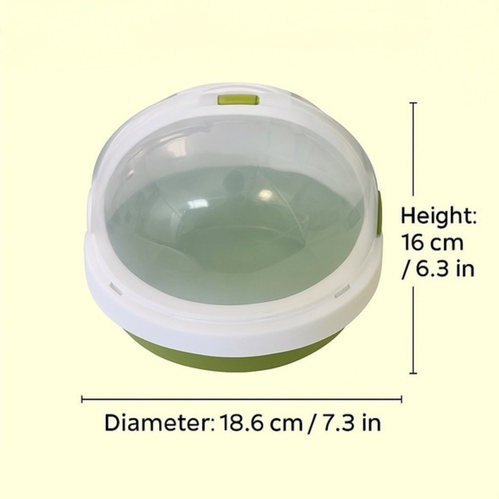 Portable‎ Bird & Small Pet Carrier with Water Bottle – Dome Lid, 18.6 x 16cm